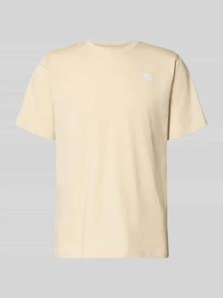 T-shirt o kroju regular fit z mieszanki bawełny model ‘EVOLUTION’ The North Face beżowa