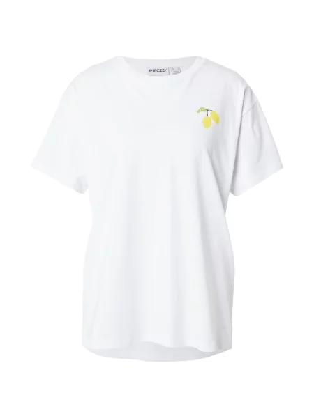 PIECES Tricou PCALIFI FASTTRACK galben lămâie / oliv / roșu pepene alb