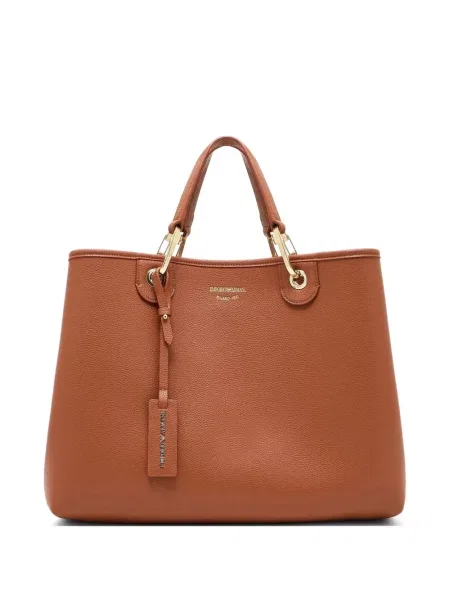 Geantă Emporio Armani din piele maro