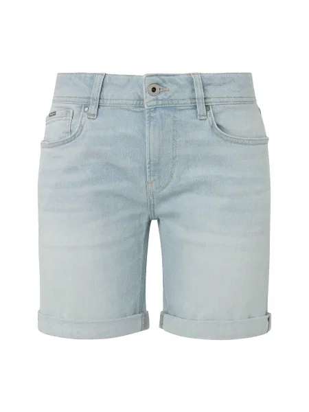 Rifľové krátke nohavice Pepe Jeans SLIM SHORT MW modrá
