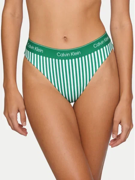 Calvin Klein Swimwear Dół od bikini zielony