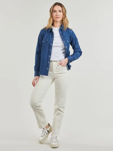 Džínsy Levi's 501 orezané biela