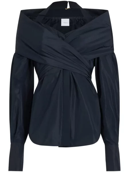 Bluzka Patou kopertowa niebieska