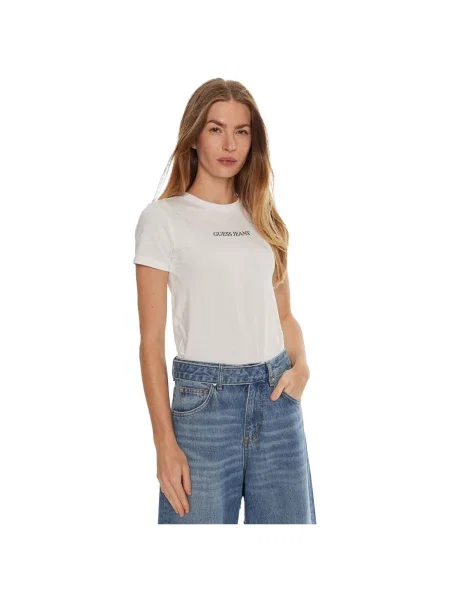 GUESS JEANS Tričko černá bílá
