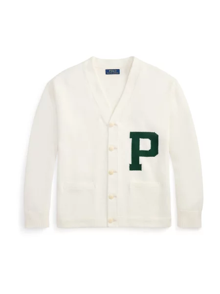 Polo Ralph Lauren Geacă tricotată crem / închis verde