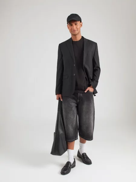 BOSS Tricou Member negru alb