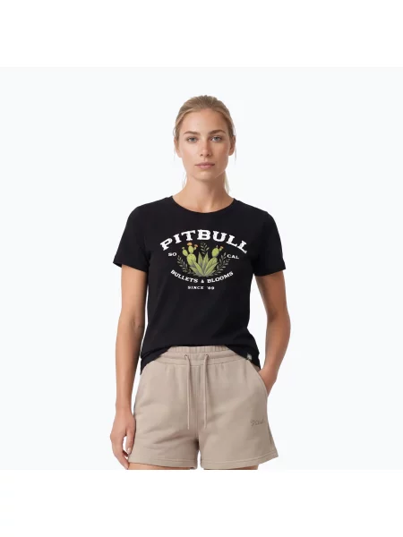 Tricou pentru femei Pitbull Bullets & Blooms black negru