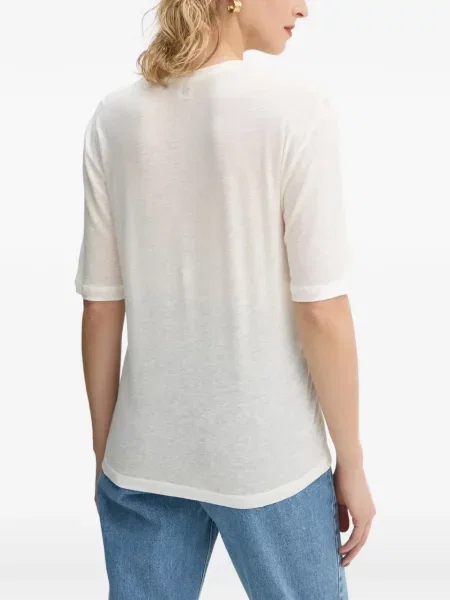 Scurt tricou By Malene Birger alb