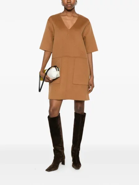 Rochie mini Maison123 cu decolteu în V maro