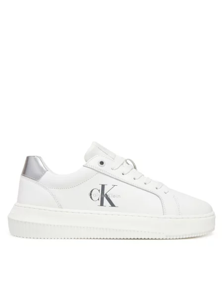 Calvin Klein Jeans Tenisice Chunky Cupsole Lth Silver bijela