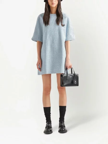 Scurt rochie din denim Prada albastru