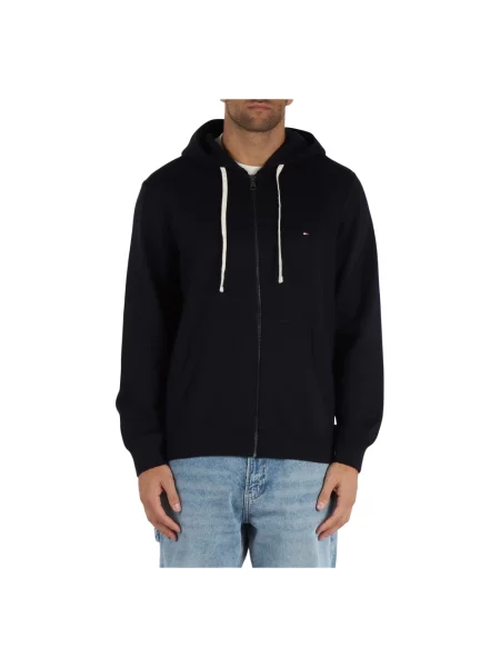 Bluza z kapturem Tommy Hilfiger z kapturem z logo niebieska