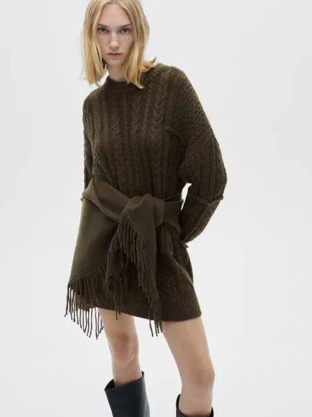 Сукня міні MANGO хакі