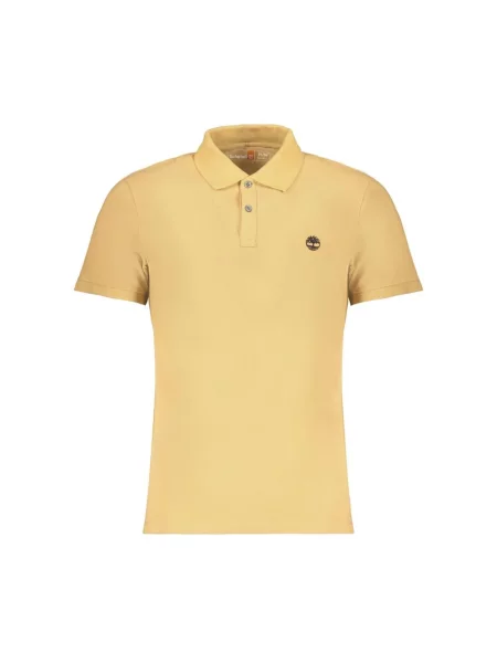 Koszulka polo Timberland z krótkim rękawem klasyczna beżowa