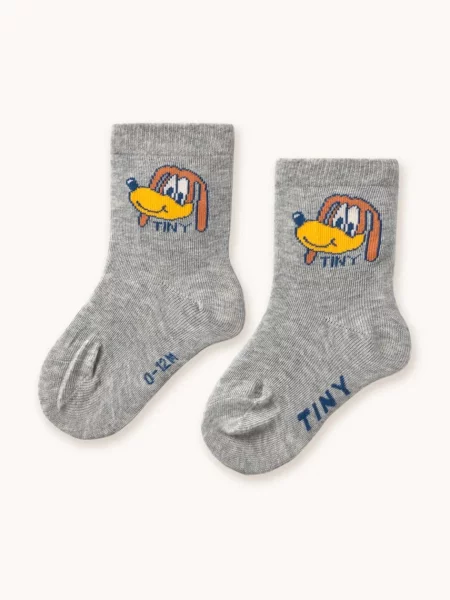 Tinycottons Detské ponožky DOG MEDIUM SOCKS sivá