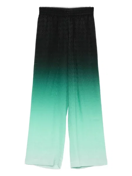 Pantaloni Casablanca de mătase cu gradient negru