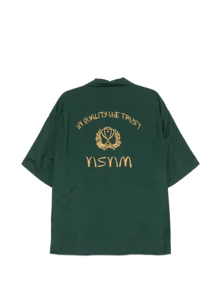 Scurt cămașă Visvim cu broderie verde