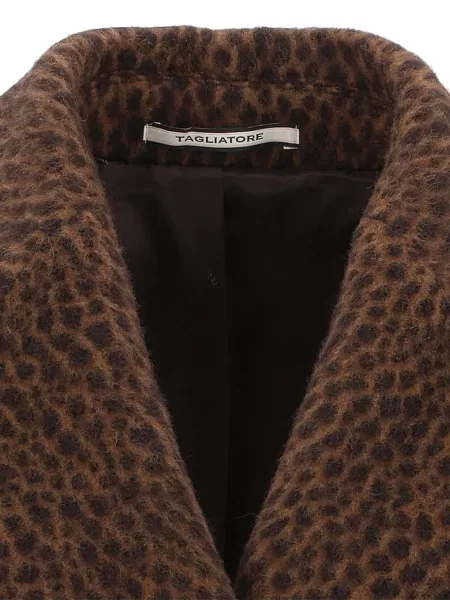 Palton Tagliatore cu imagine cu model leopard maro