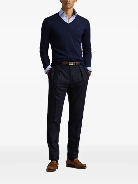 Vlněná zateplená džínová bunda Polo Ralph Lauren s oděrkami modrá