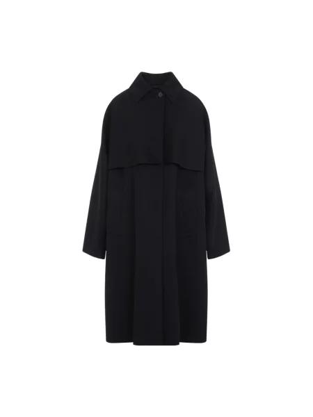 Trencz Jil Sander wełniany czarny