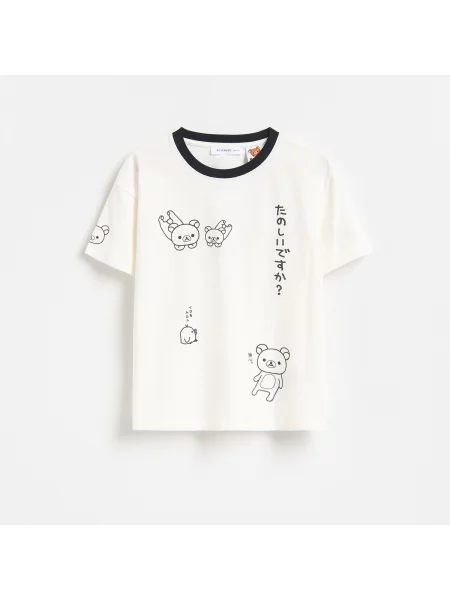 Reserved Rilakkuma póló krémszínű