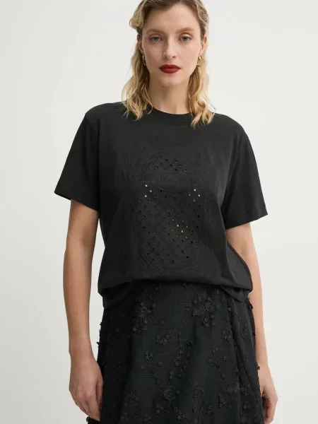 MUNTHE tricou din FENELLA femei negru