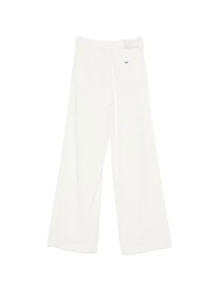 Blugi cu picior larg Emporio Armani alb