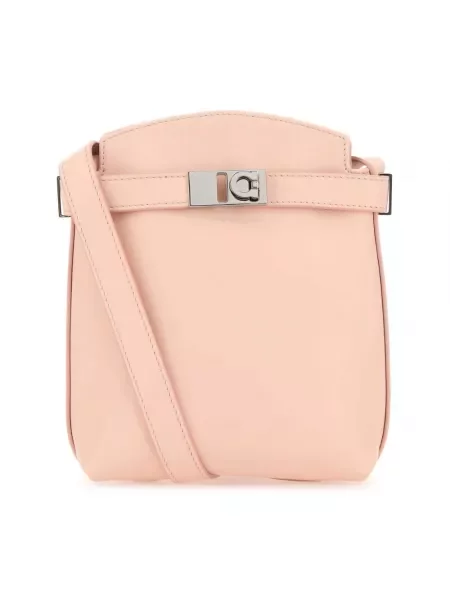 Torebka Salvatore Ferragamo skórzana różowa