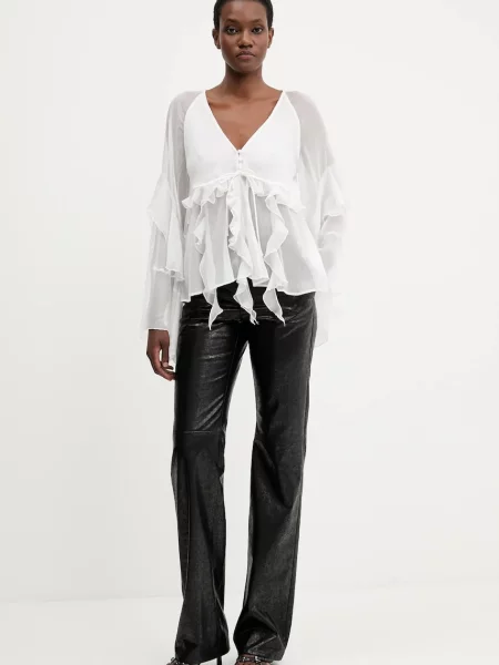 Bardot bluzka gładka biały