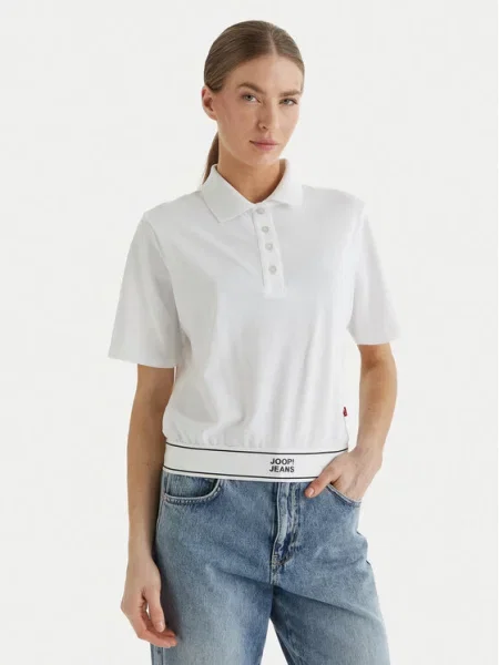 JOOP! Jeans Polo majica Talena Modern Fit bela