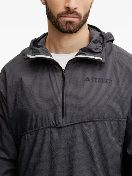 Кожени маратонки Adidas Terrex на райета с принт розово