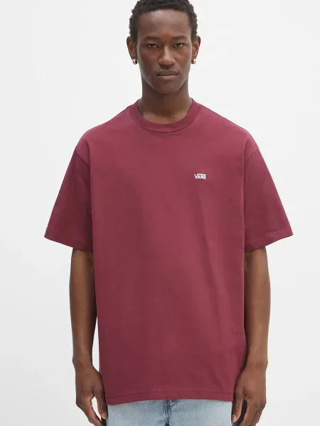 Тениска Vans с апликация бордо