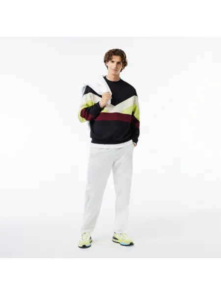 Lacoste Bluza Loose Fit Dwustronna Z Blokami Kolorów czarna