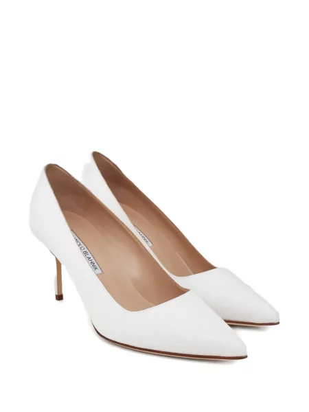 Pantofi cu toc Manolo Blahnik alb
