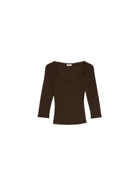 Bershka Tricou ciocolatiu