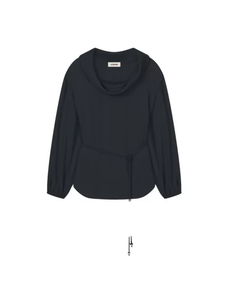 Satynowa bluzka áeron czarna