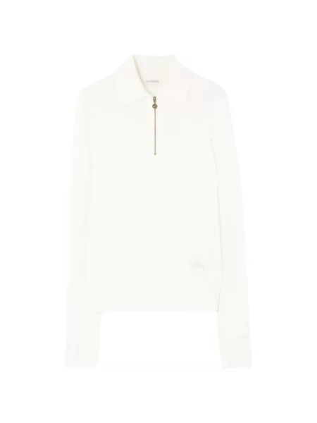 Lung tricou polo Burberry din cașmir