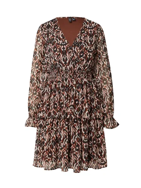 VERO MODA Rochie HOLLY roșu carmin / negru alb
