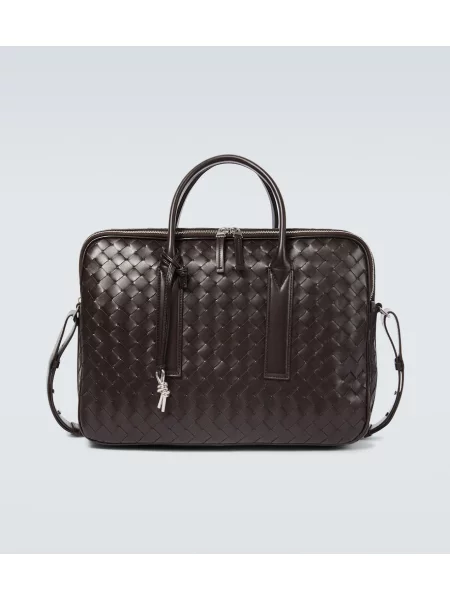 Servietă Bottega Veneta din piele negru