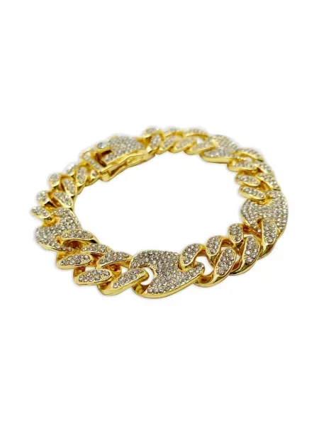 Βραχιόλι Jennifer Gibson Jewellery με πετραδάκια χρυσό
