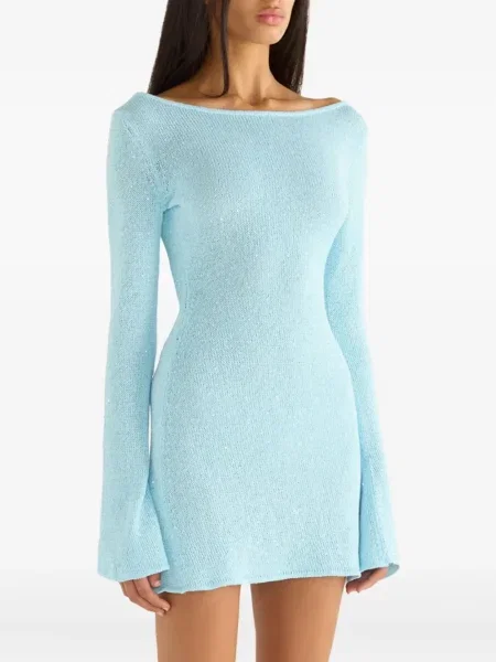 Rochie maxi Asta Resort lungă de costum albastru