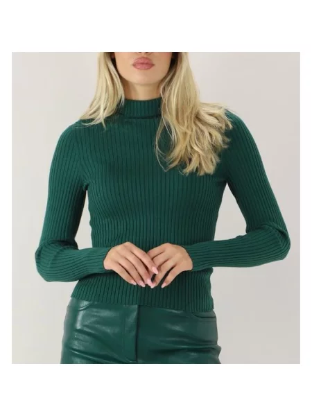 Sweter z golfem Twinset do golfa zielony