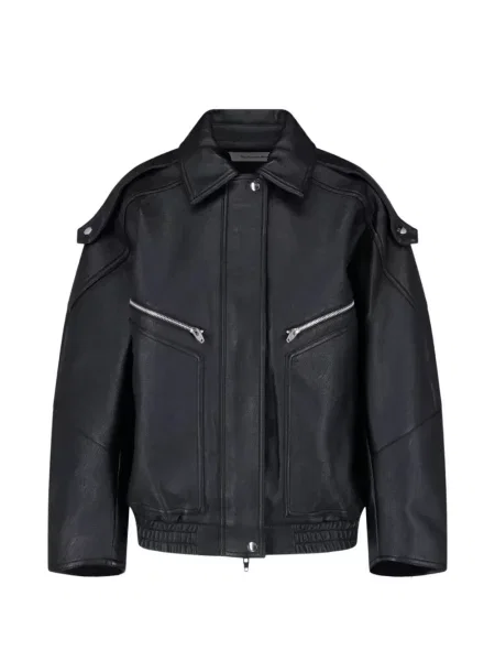 Geanta de piele The Frankie Shop negru