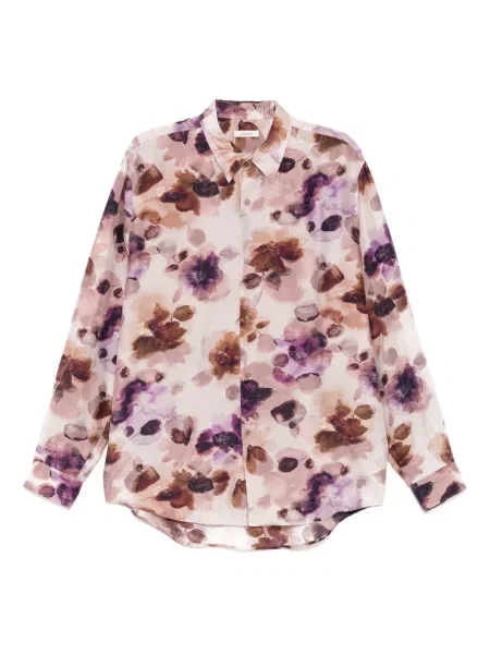 Cămașă Calmlence cu model floral cu imagine roz