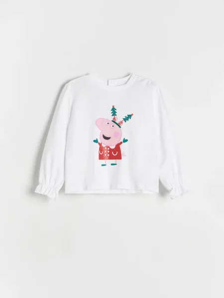 Reserved Блузка Peppa Pig кремовий 