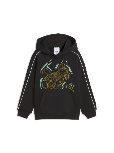 Dziecięca bluza z kapturem PUMA x TRANSFORMERS T7 Relaxed Graphic o luźnym kroju. Akcesoria czarny