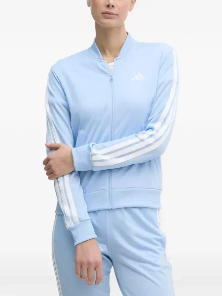 Ριγέ τρέξιμο σετ φόρμας Adidas με σχέδιο γκρι
