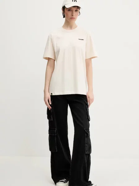 Футболка Barrow з принтом бежевий