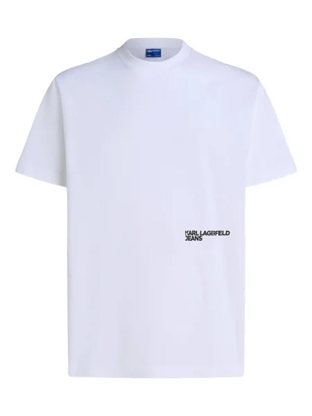 Tricou Karl Lagerfeld Jeans cu imagine alb