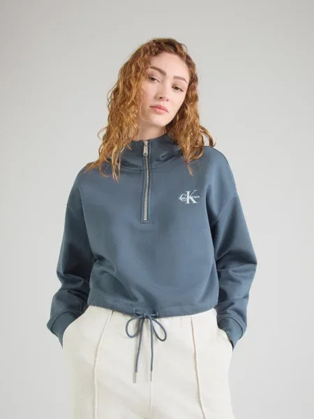 Palton Calvin Klein Jeans cu glugă verde
